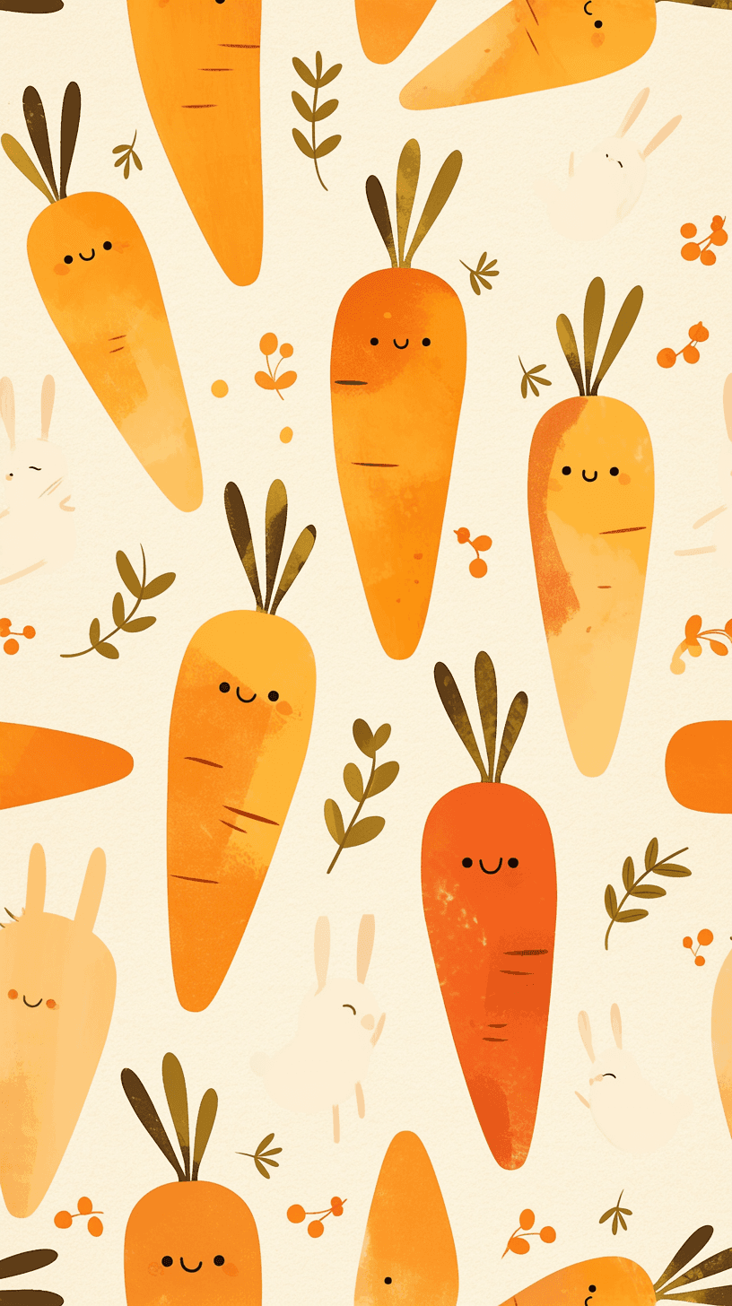 Carrot Wander original repeating artwork