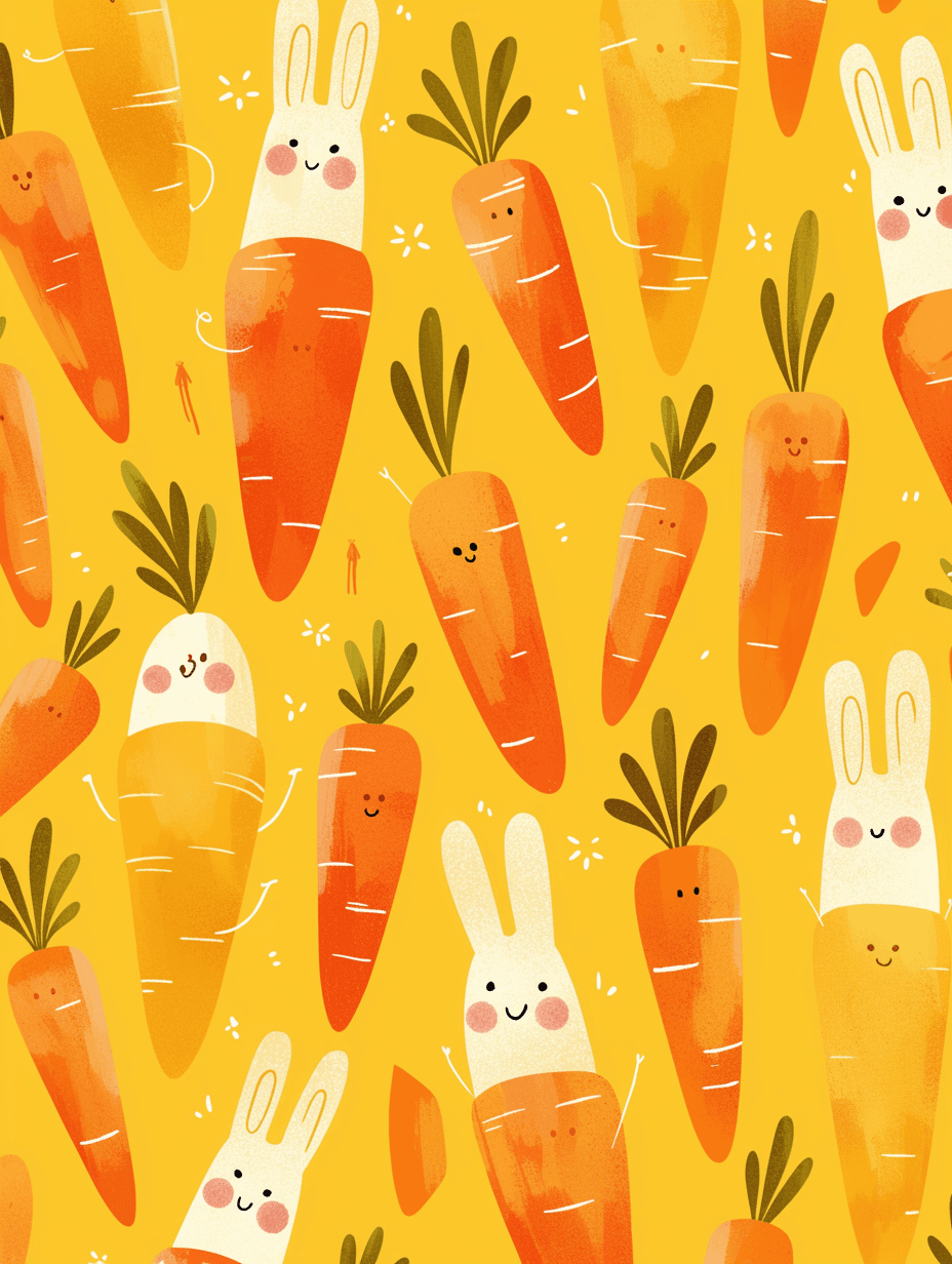 Carrot Glide original repeating artwork