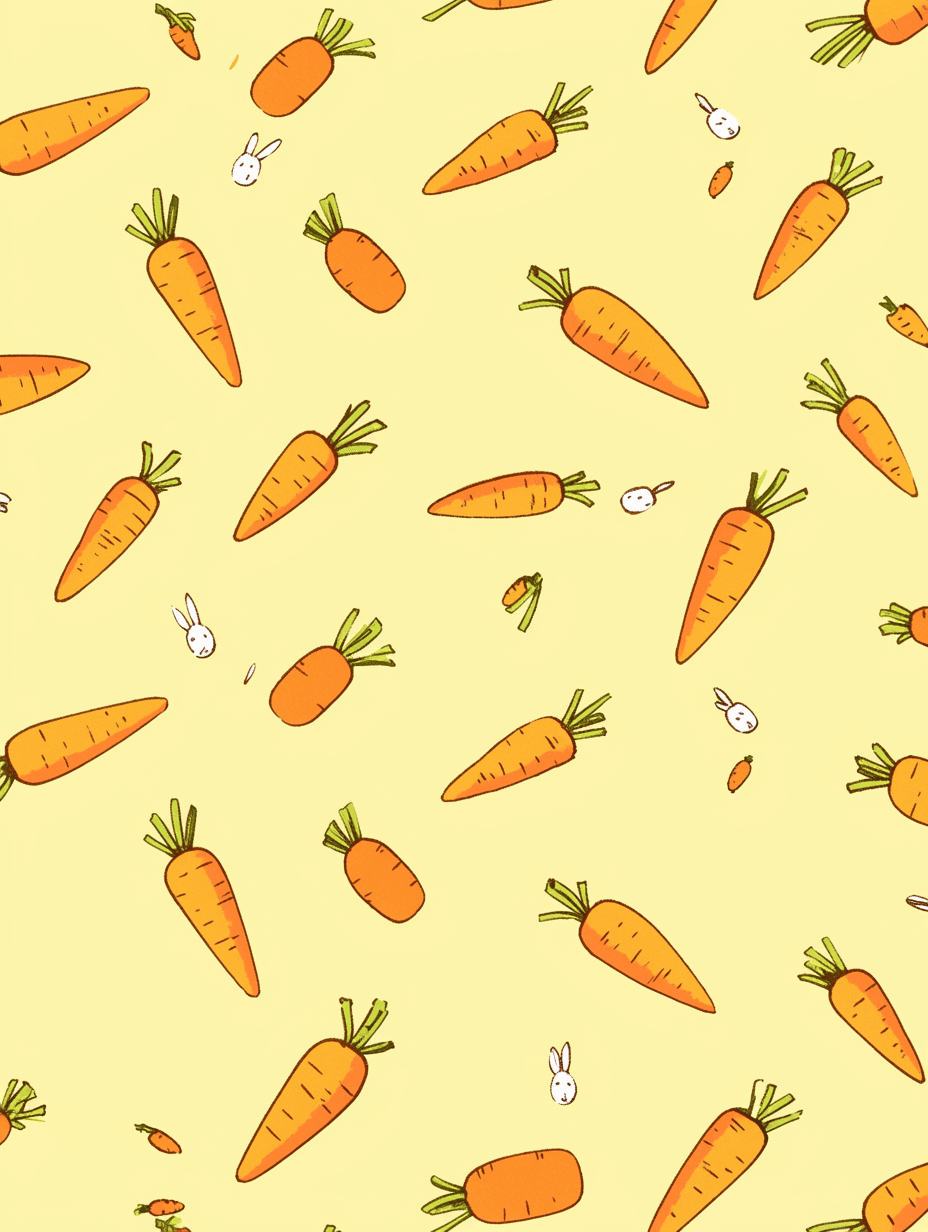 Carrot Flip original repeating artwork