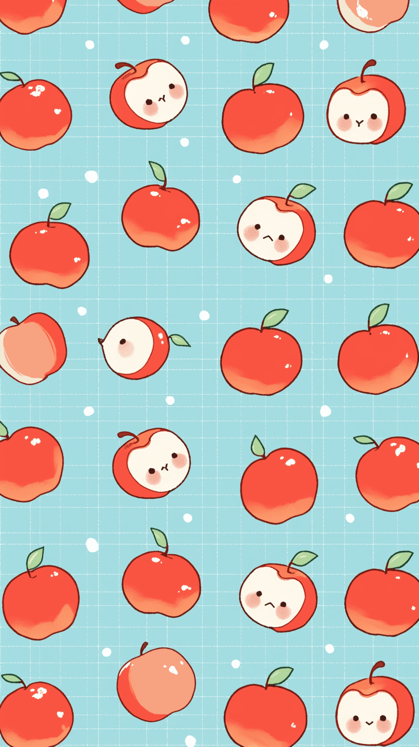 Apple Pals original repeating artwork