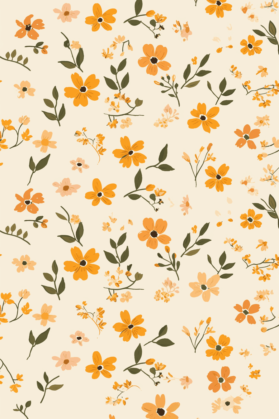 Retro Design Ivory original repeating artwork