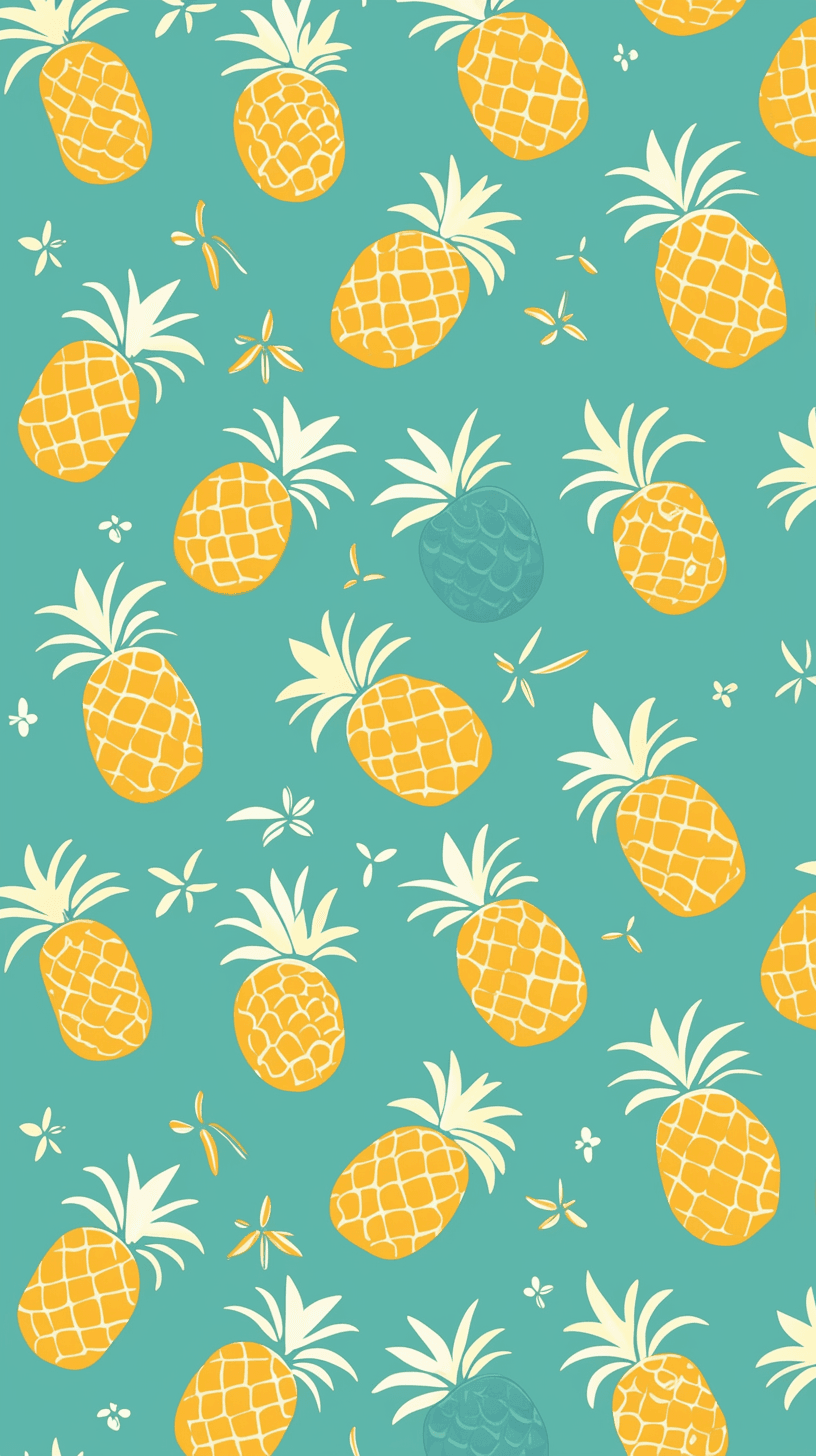 Pineapple Beats original repeating artwork
