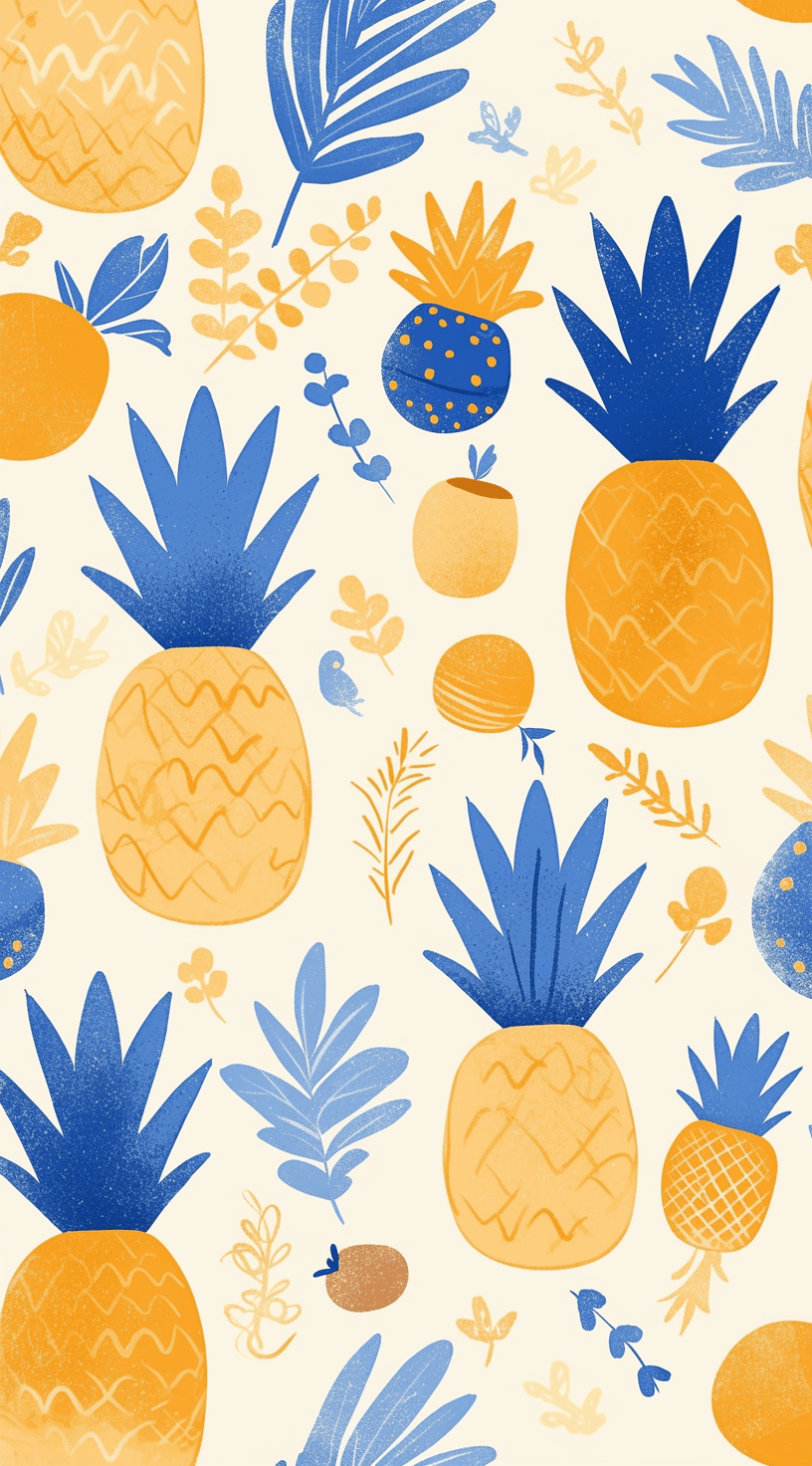 Pineapple Gang original repeating artwork