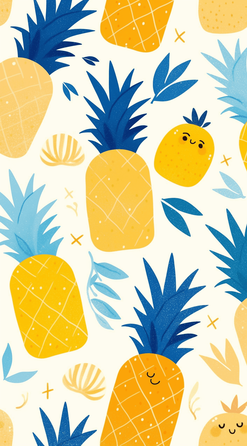 Pineapple 008 original repeating artwork