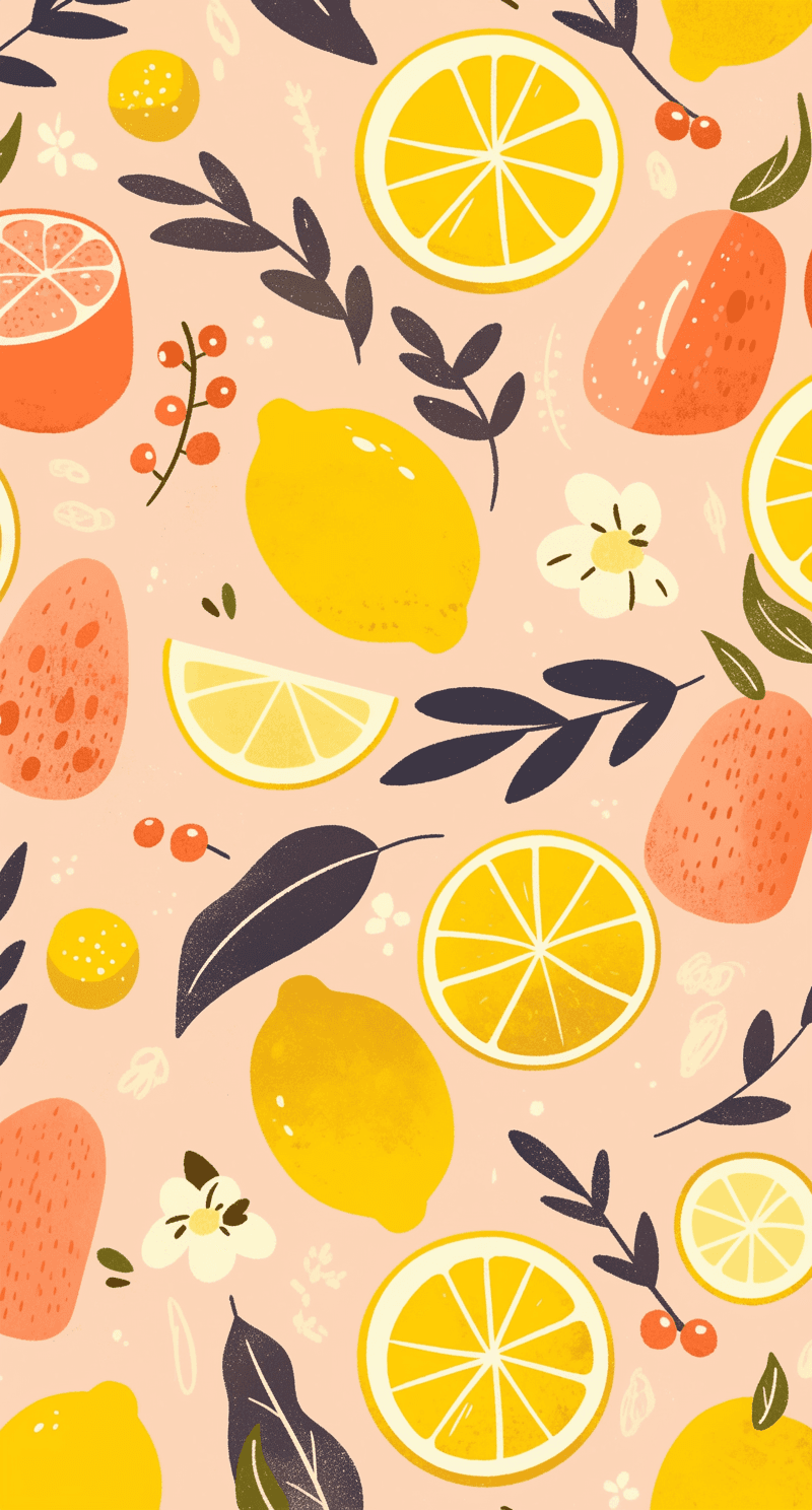 Orange Parade original repeating artwork