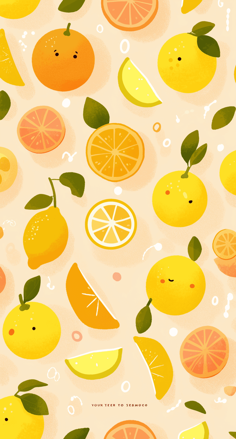 Orange Buzz original repeating artwork