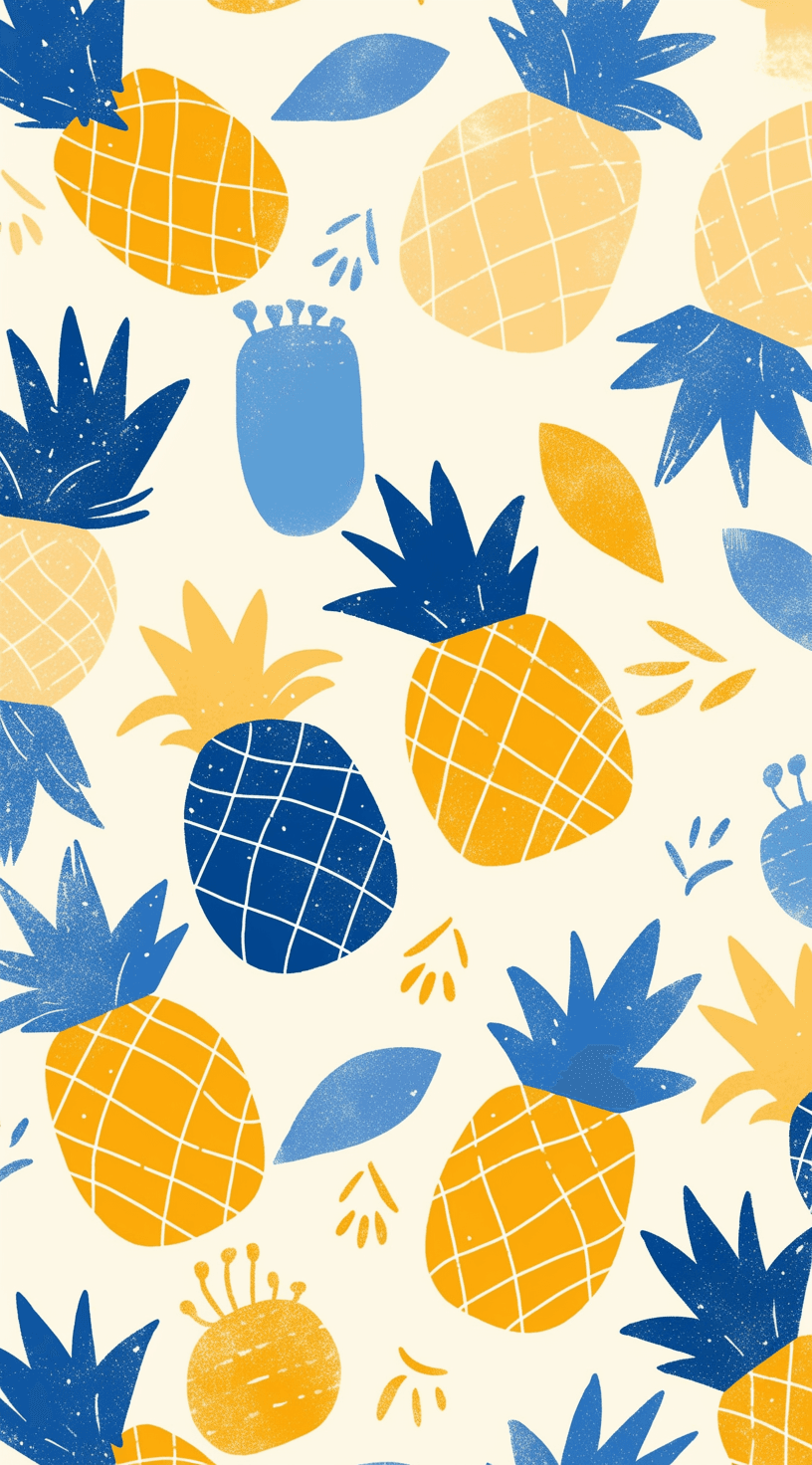 Pineapple Zoom original repeating artwork