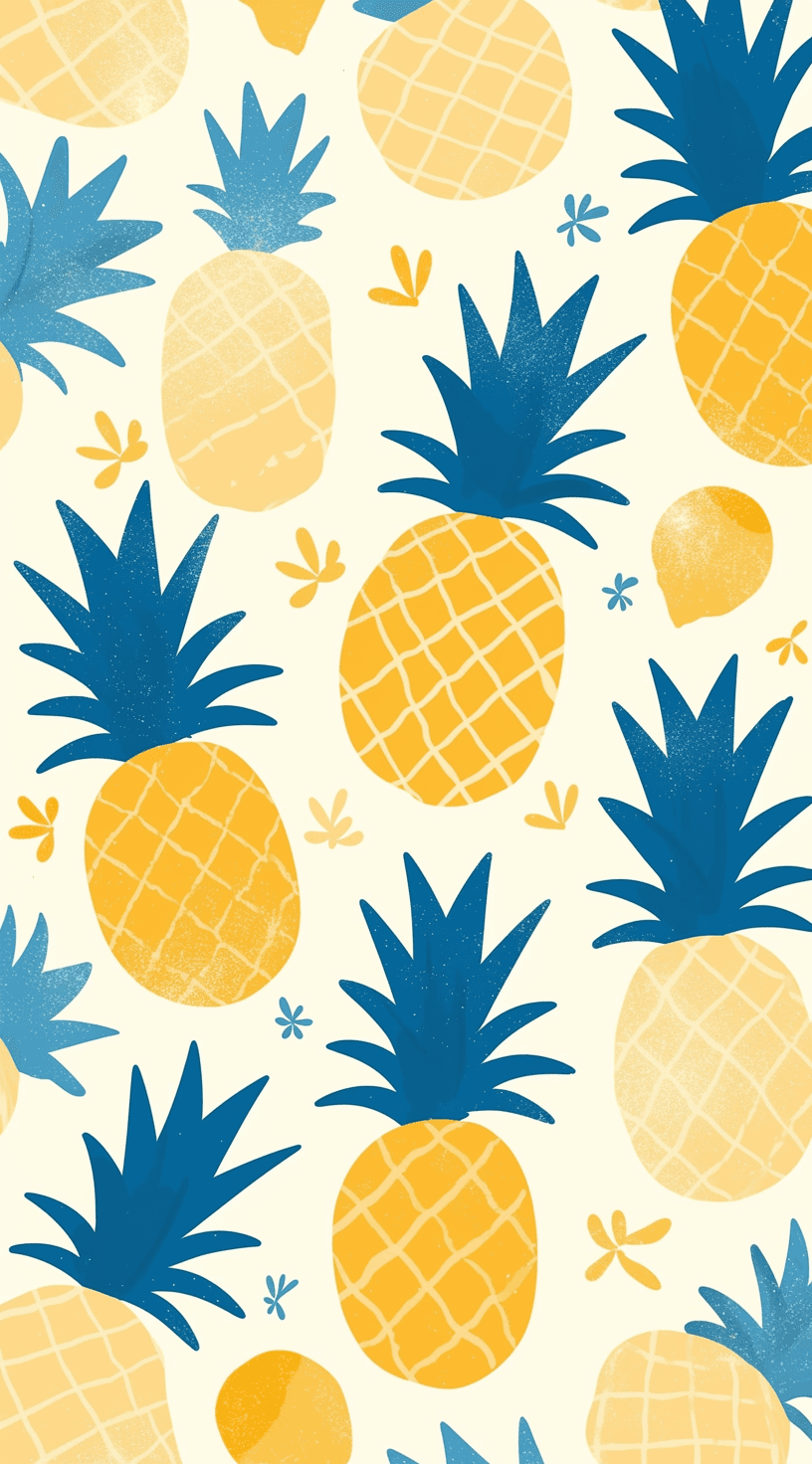 Pineapple 004 original repeating artwork