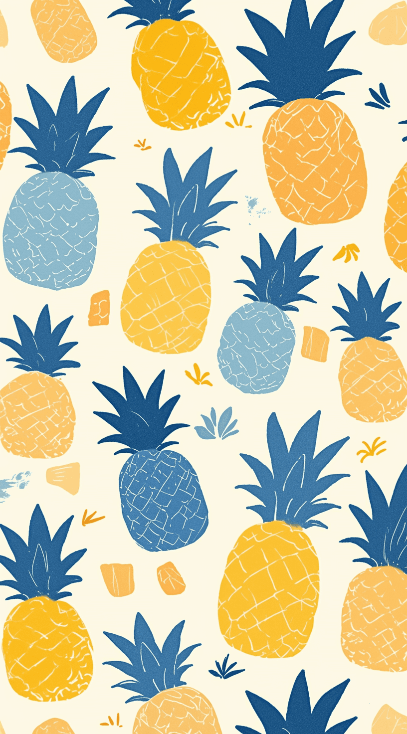 Pineapple Bounce original repeating artwork