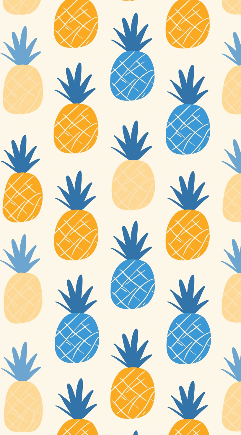 Pineapple Silver original repeating artwork