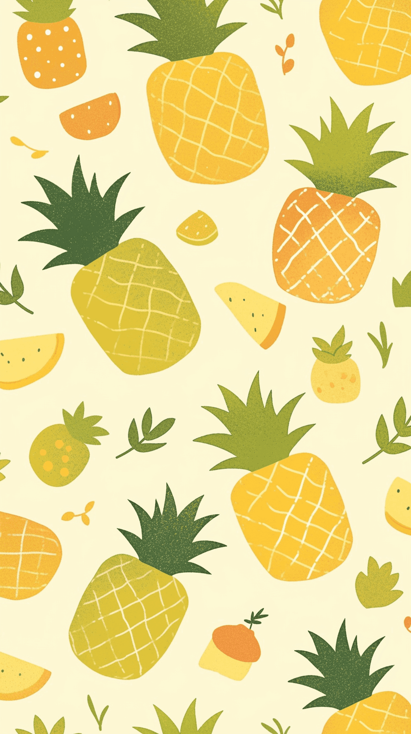 Pineapple Parade original repeating artwork