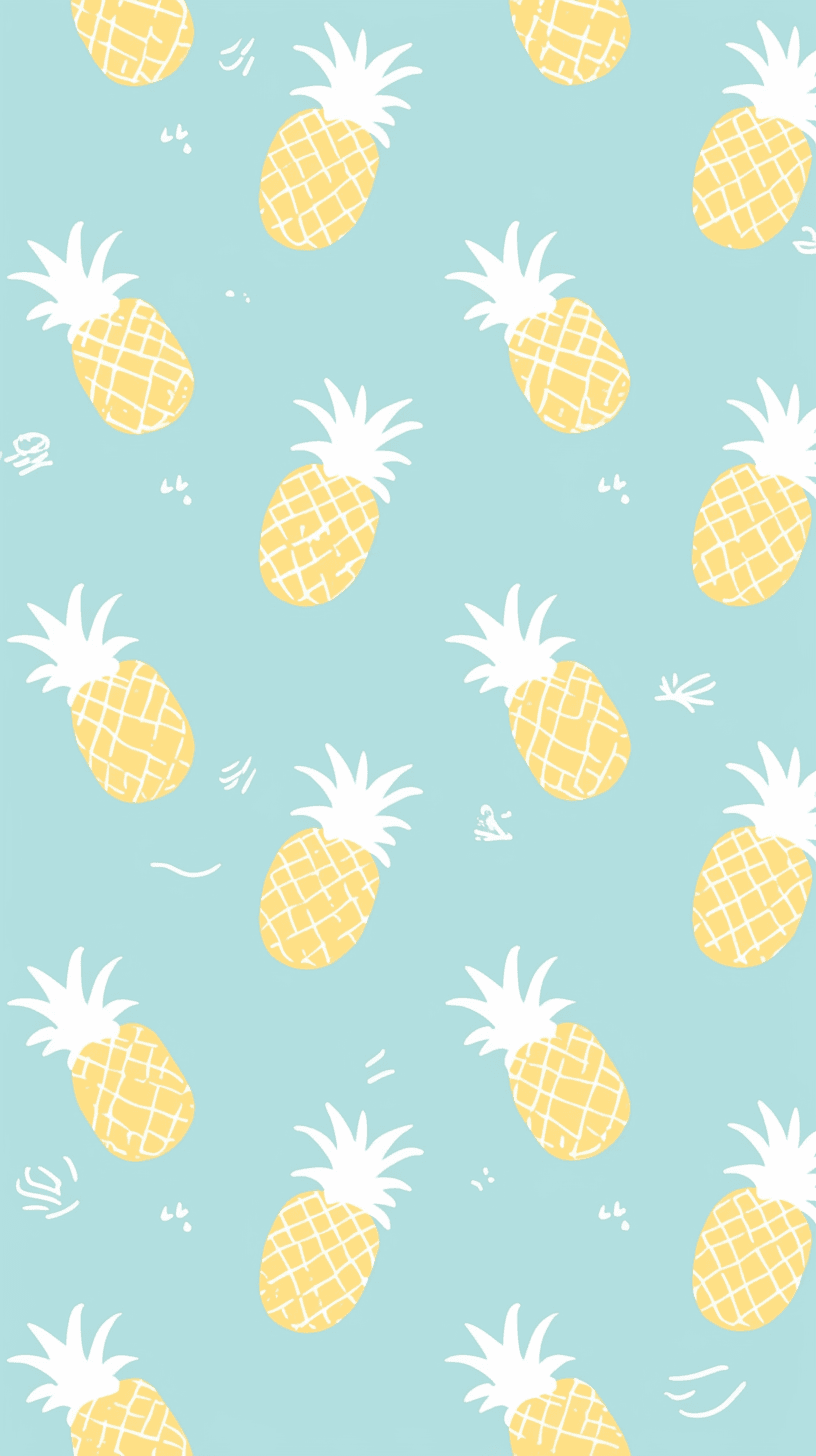 Pineapple Moonlit original repeating artwork