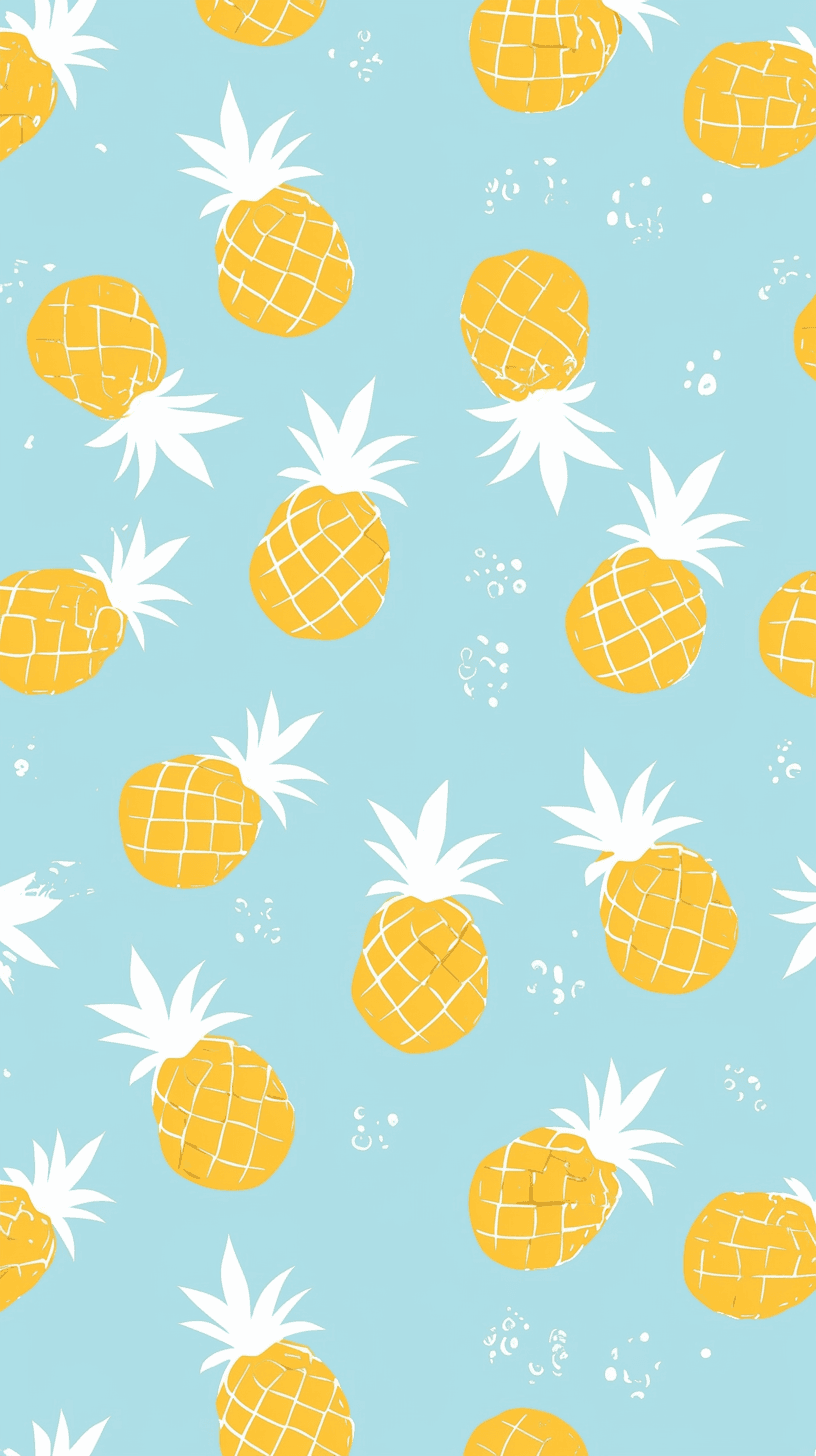 Pineapple Squad original repeating artwork