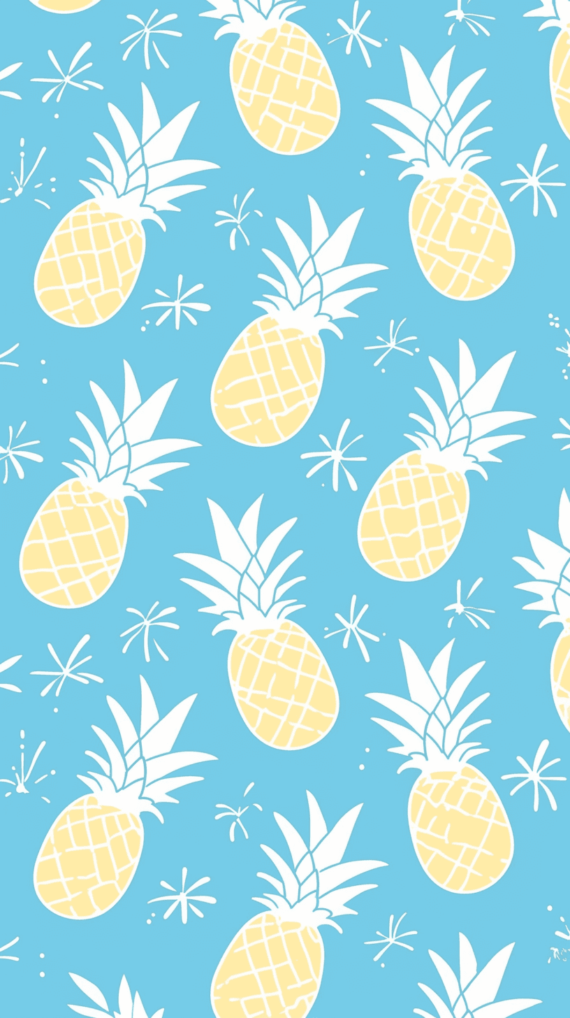 Pineapple Golden original repeating artwork