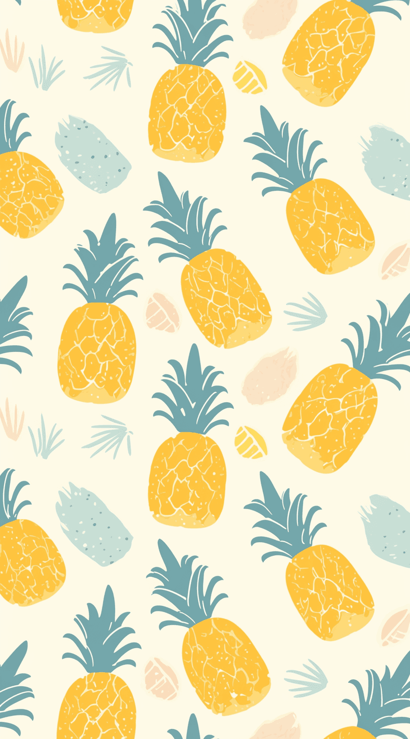 Pineapple Gleam original repeating artwork