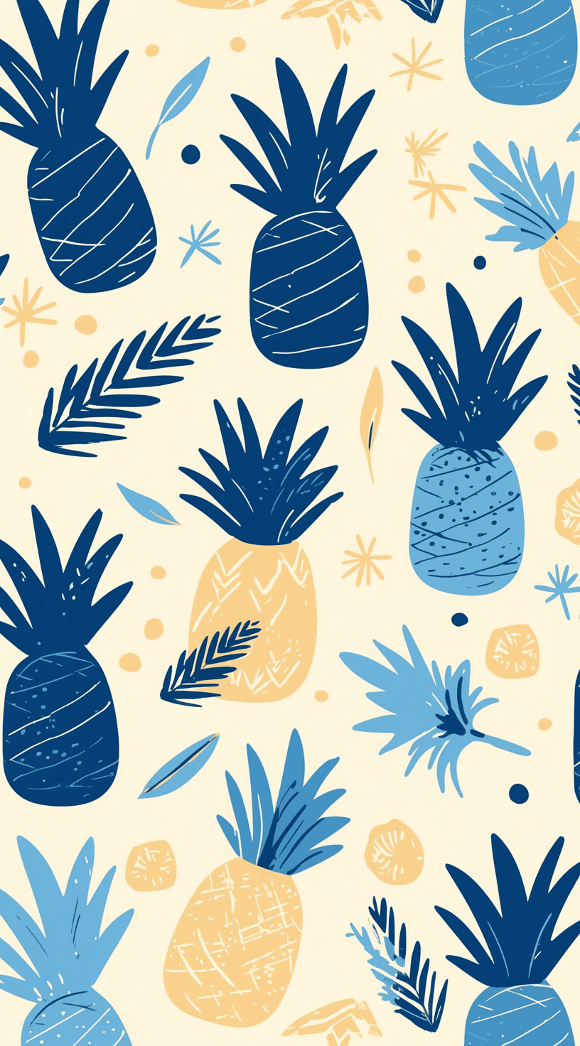 Pineapple Crew original repeating artwork