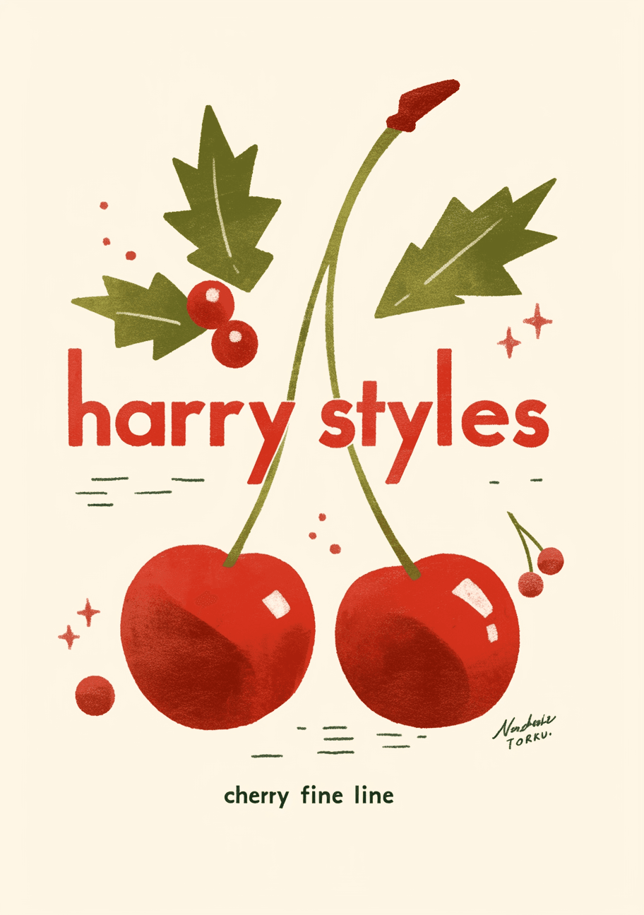Retro Cherry Dash original repeating artwork