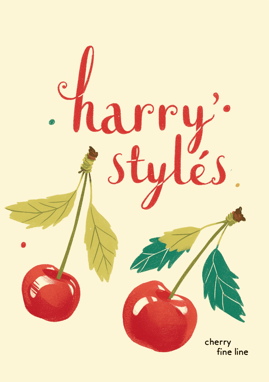 Retro Cherry Fizz original repeating artwork