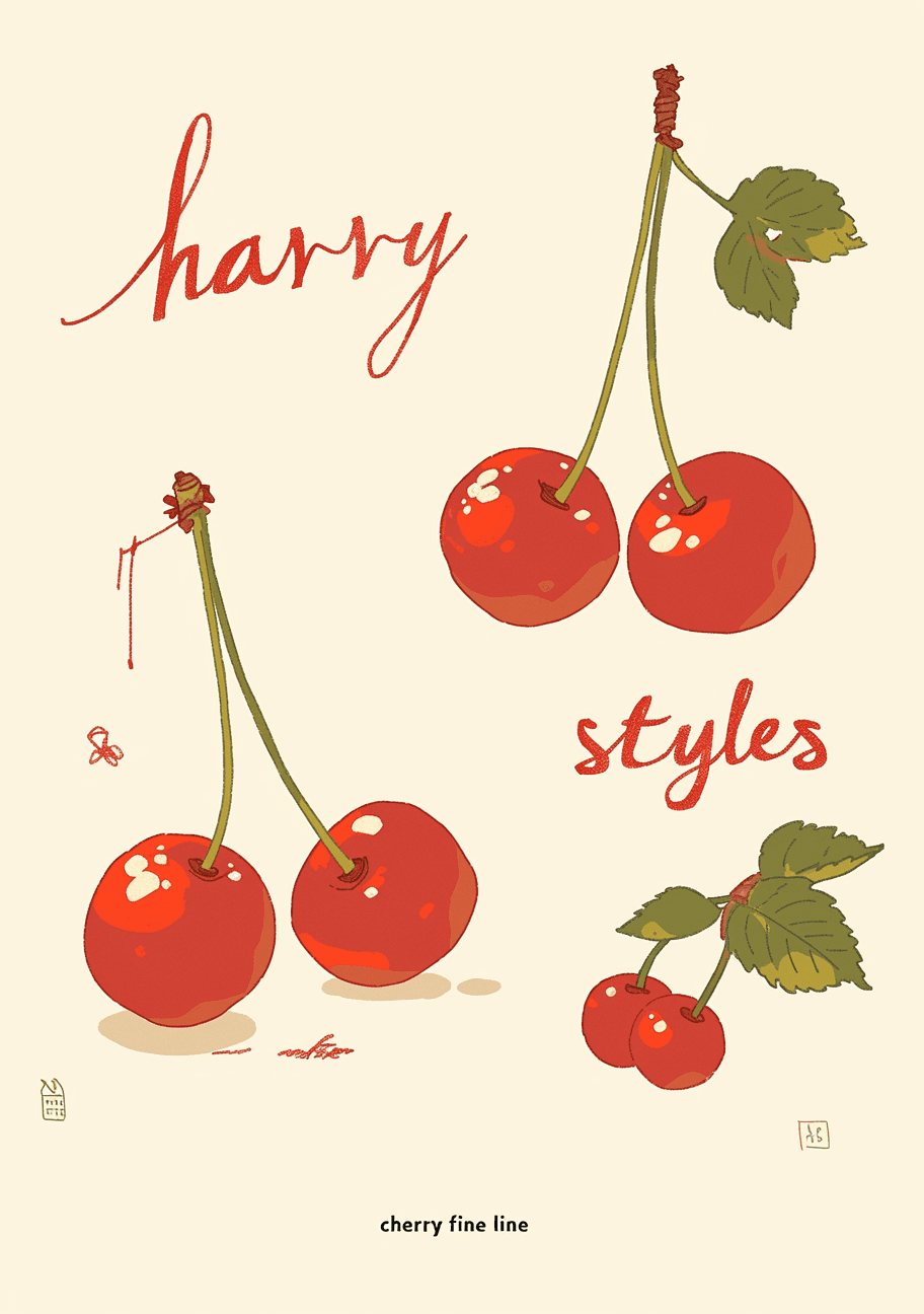 Retro Cherry Zip original repeating artwork
