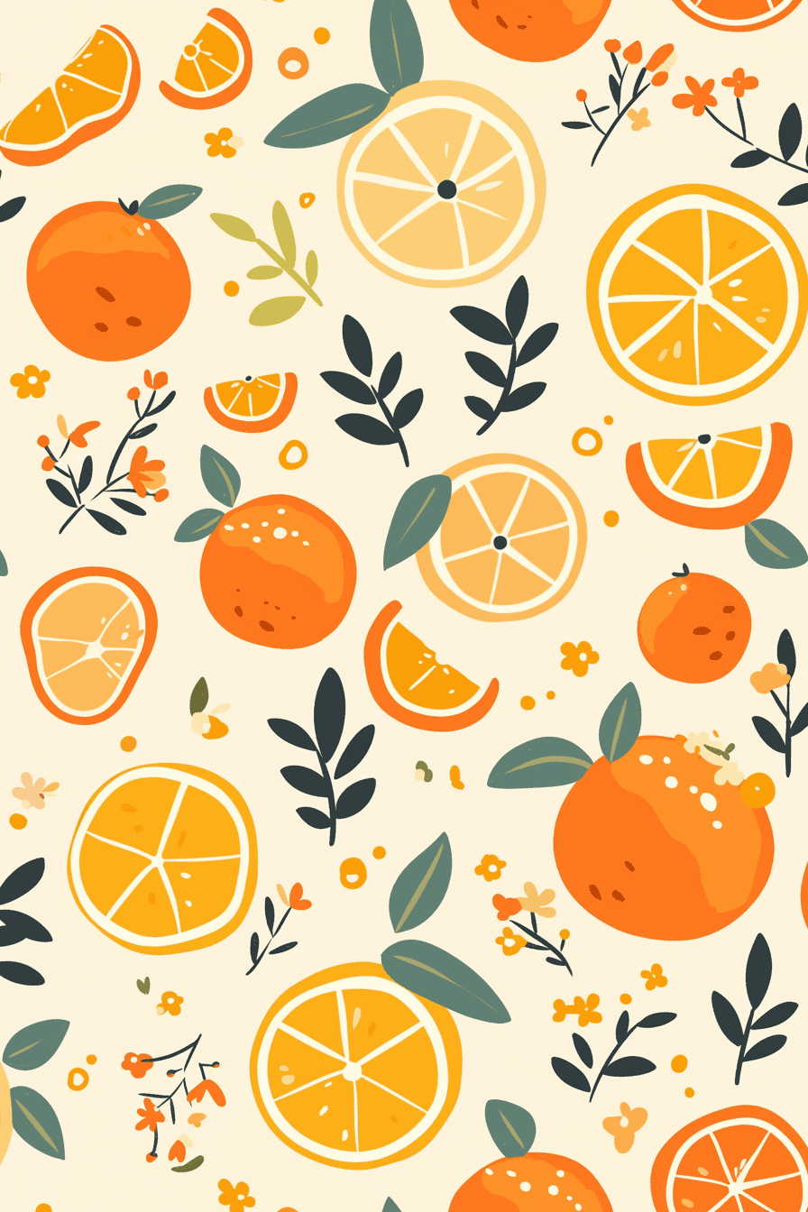 Orange original repeating artwork