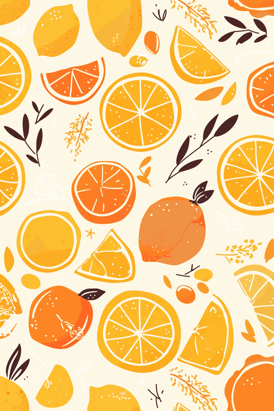 Orange Team original repeating artwork