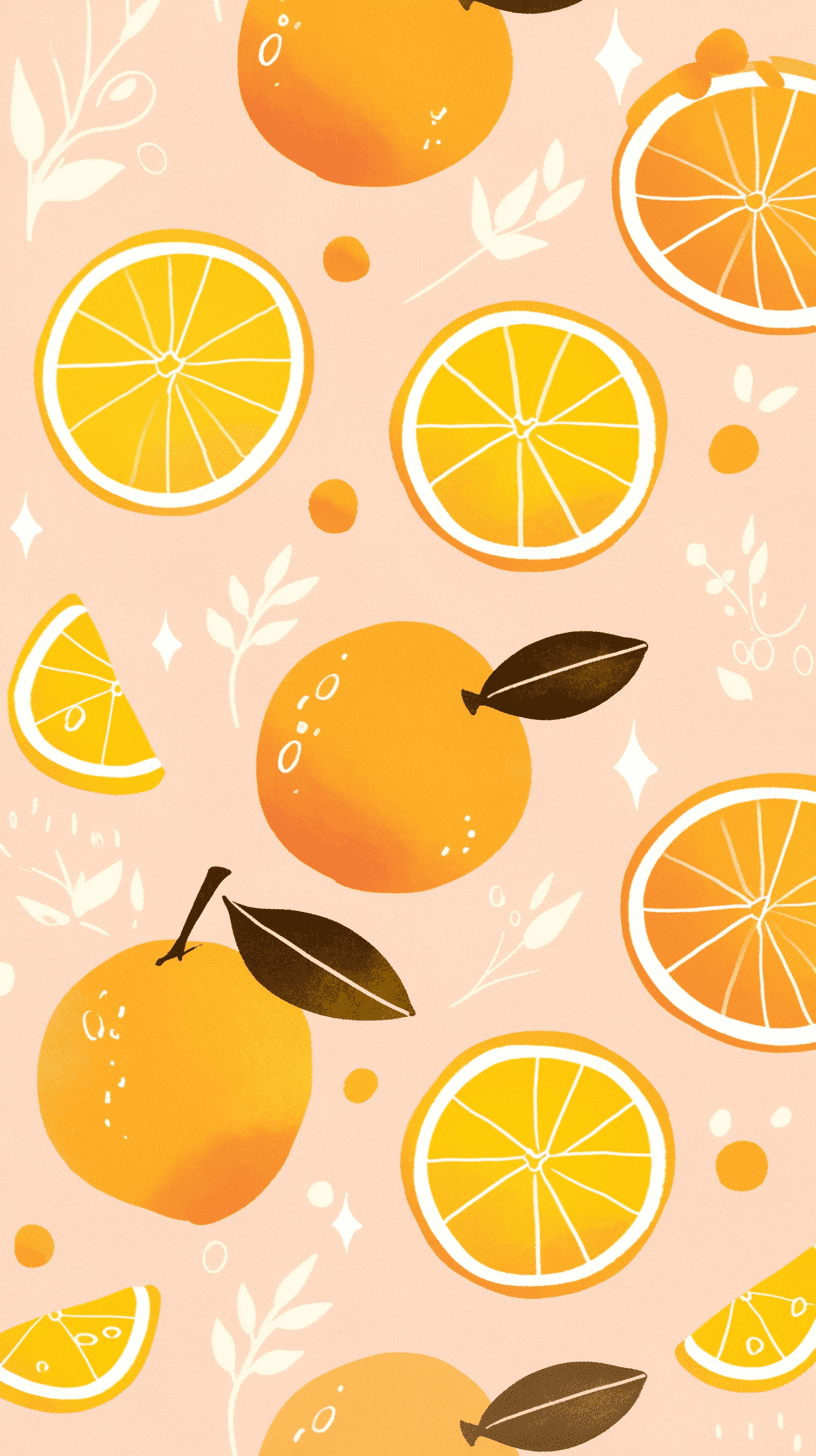 Orange Zoom original repeating artwork