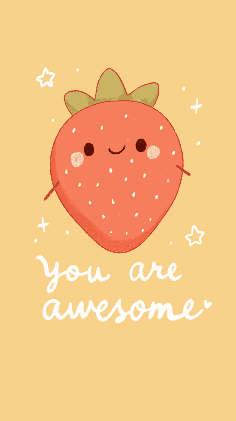 Strawberry Team original repeating artwork