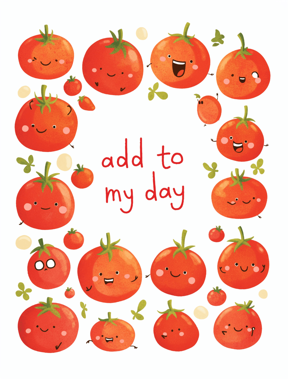 Tomato Picnic original repeating artwork