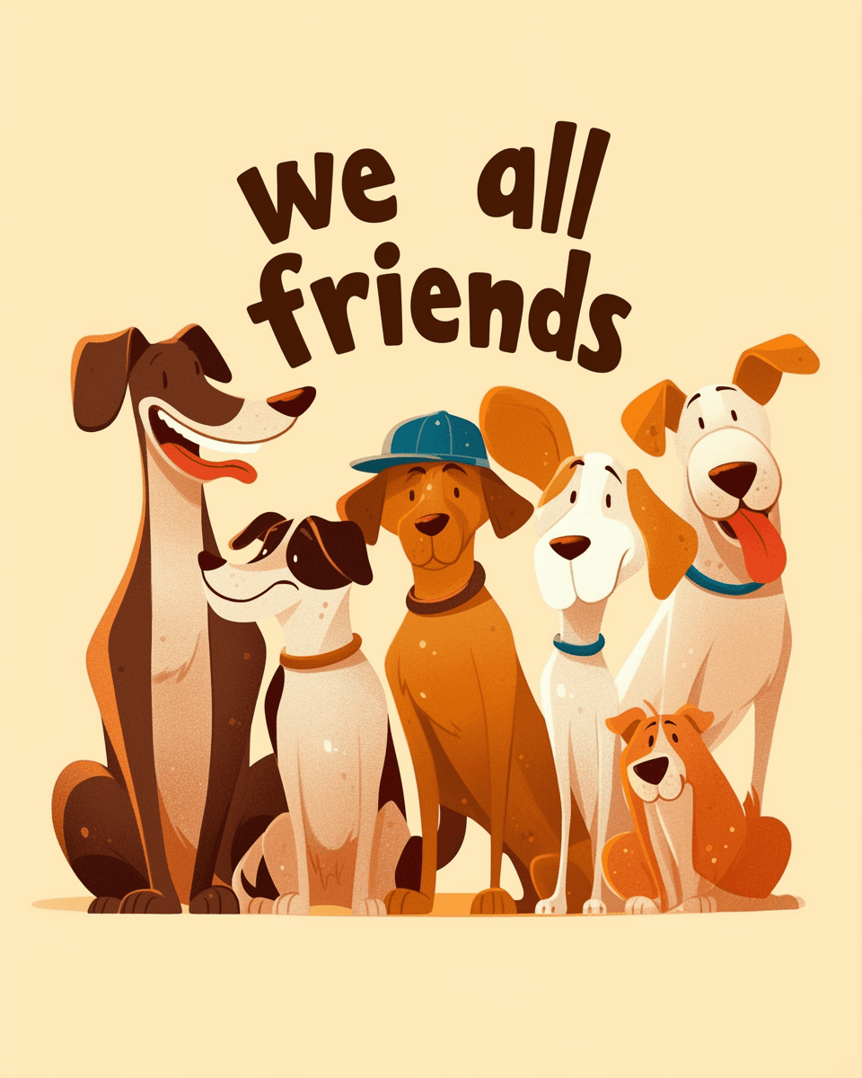 Retro Animals Go original repeating artwork