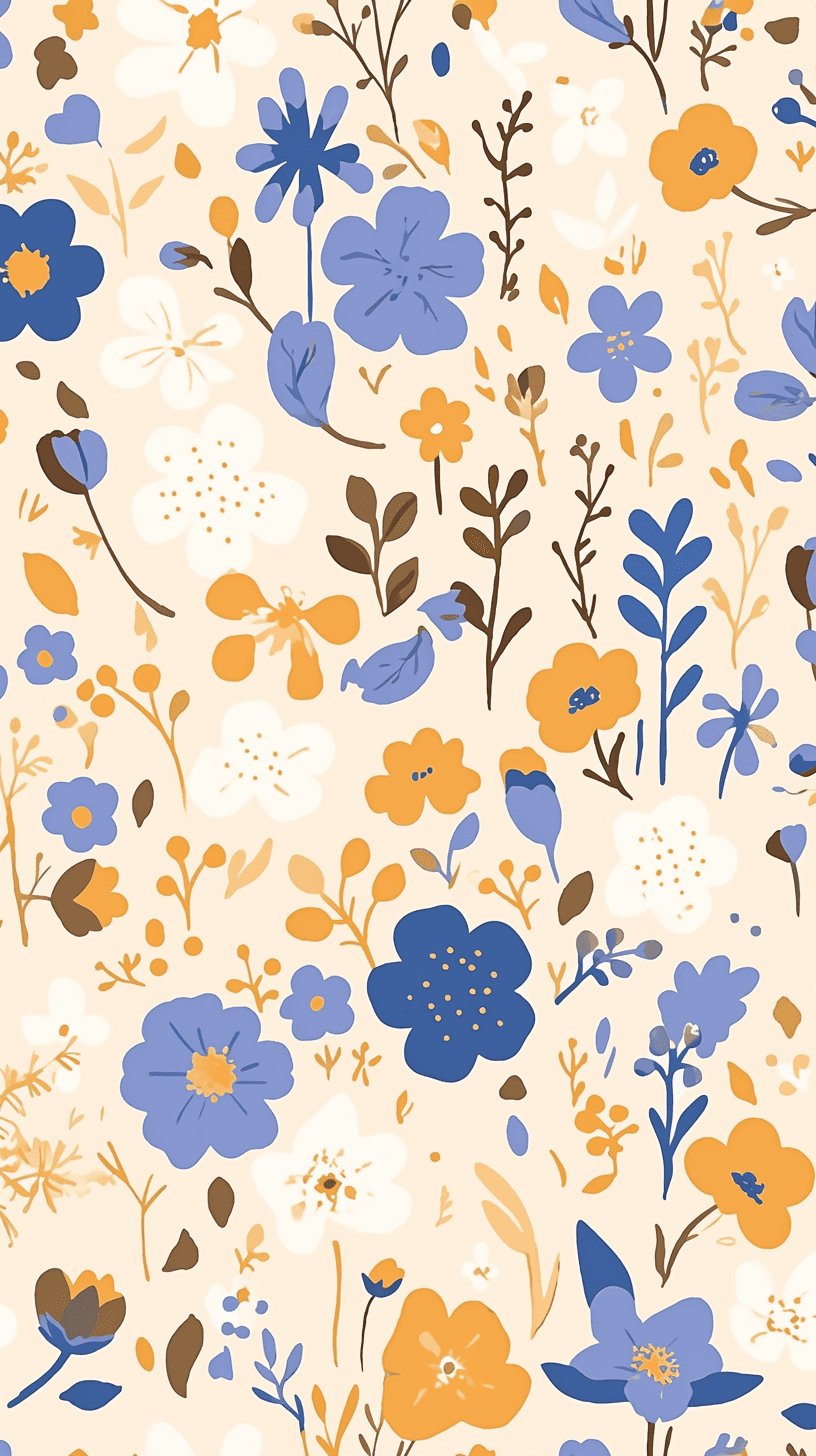 Retro Bloom Spin original repeating artwork