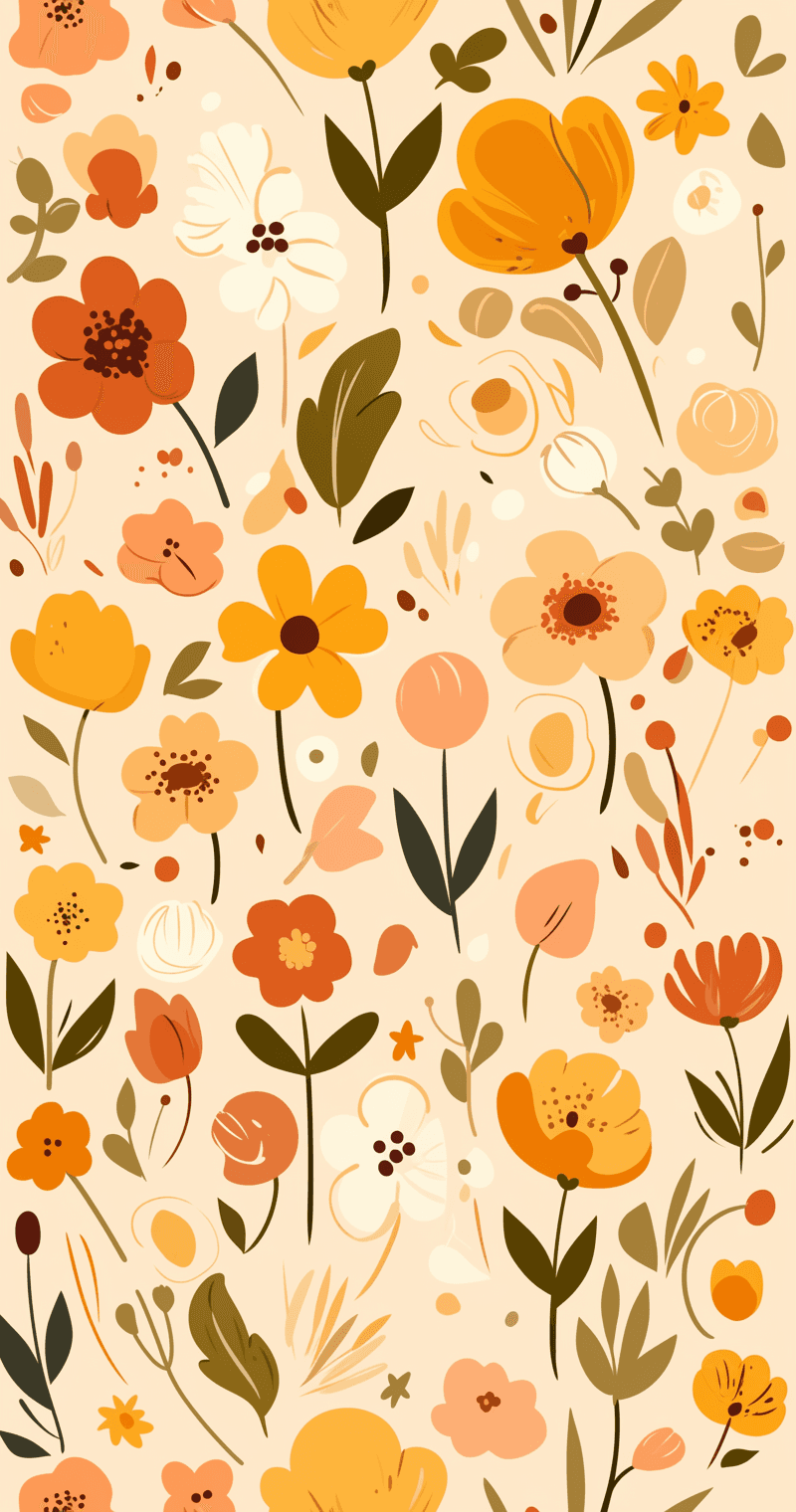 Retro Bloom Loop original repeating artwork