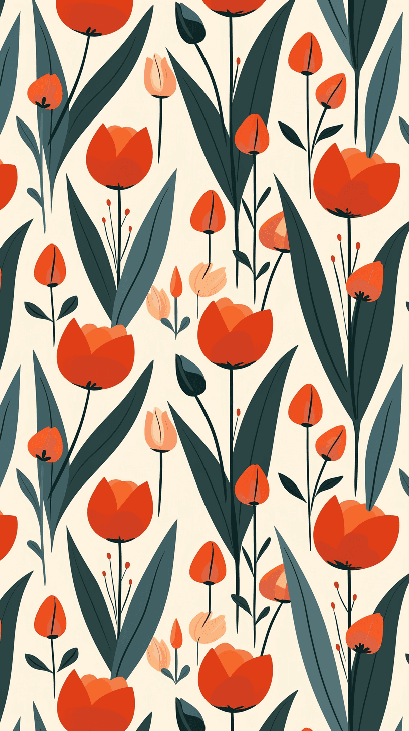 Retro Bloom Tune original repeating artwork