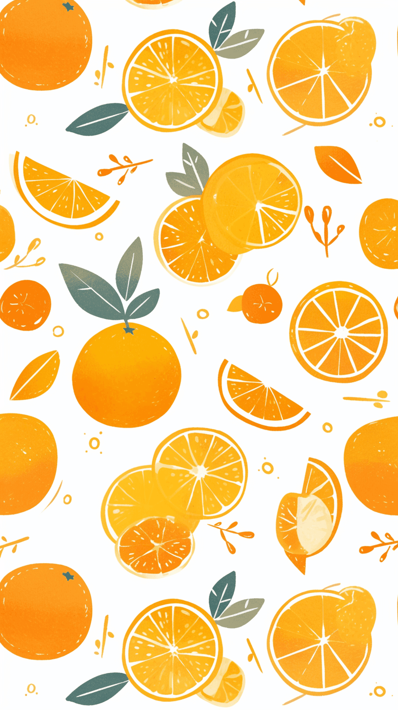 Orange Squad original repeating artwork