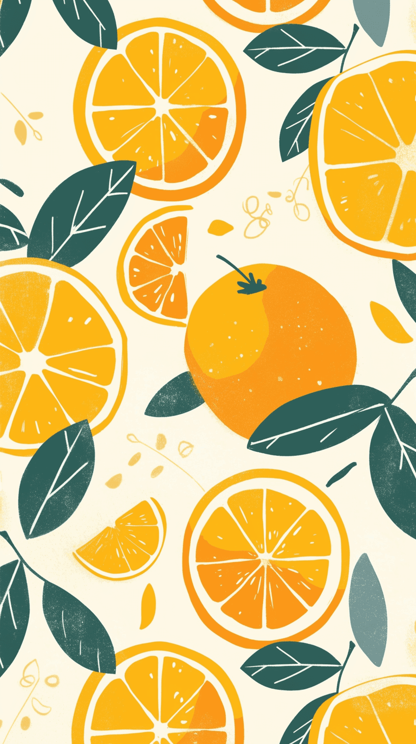 Orange Zip original repeating artwork