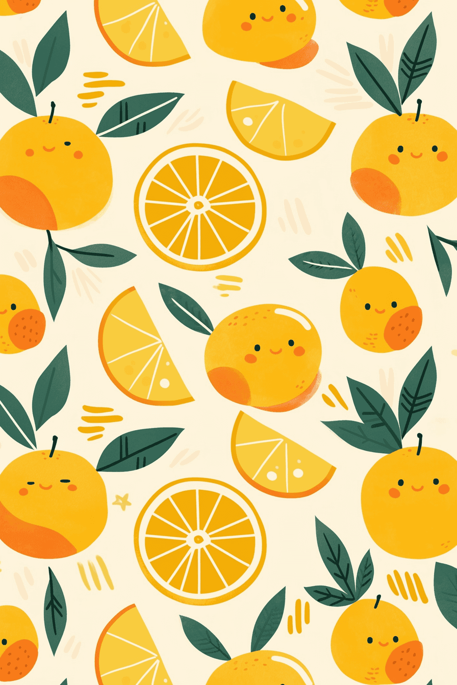 Orange 007 original repeating artwork