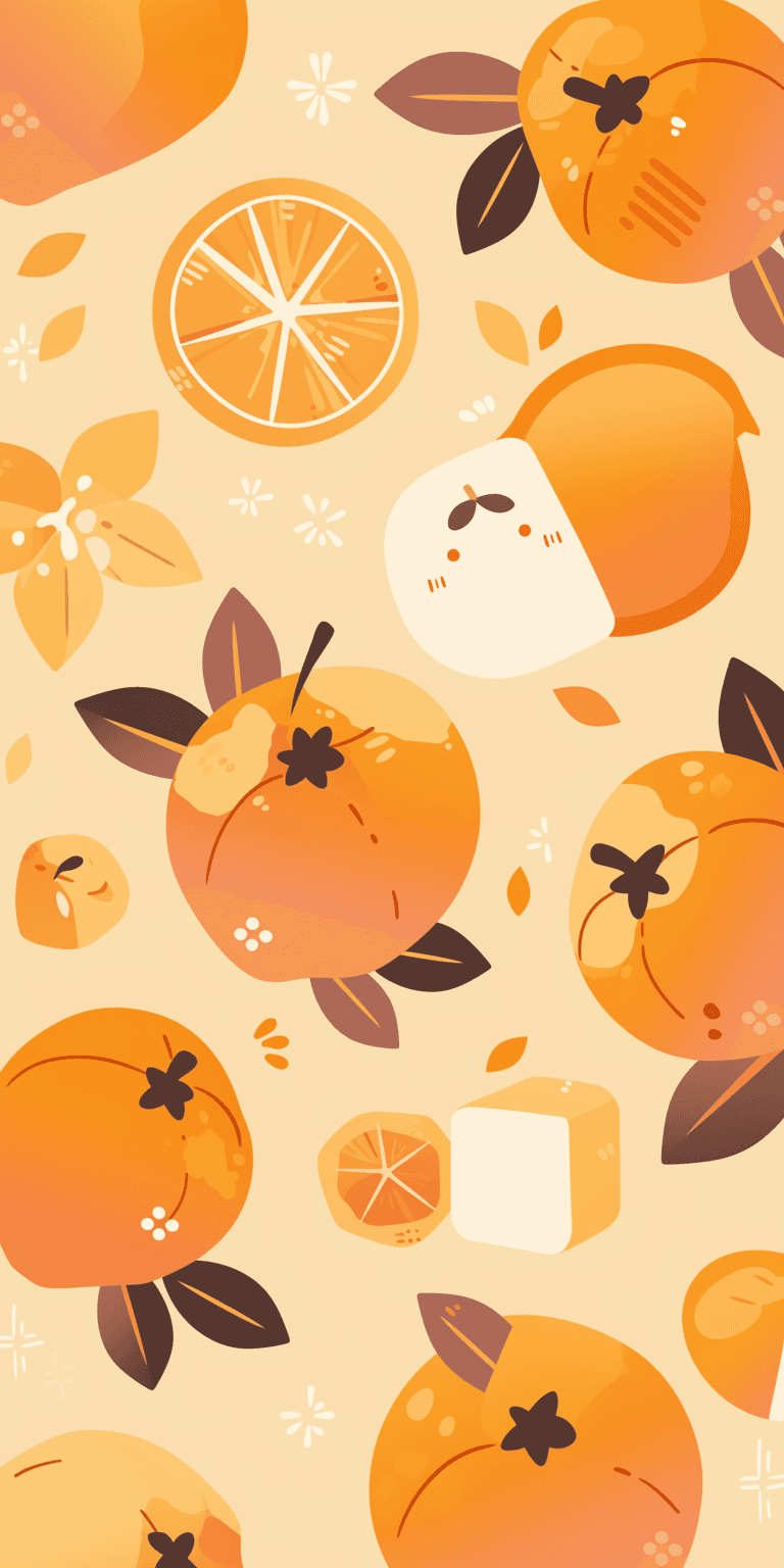 Persimmon Party original repeating artwork