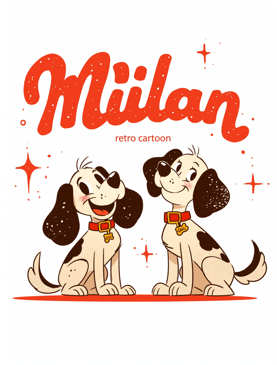 Retro Dog Tribe original repeating artwork
