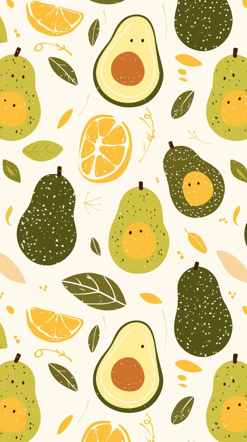 Avocado Dawn original repeating artwork