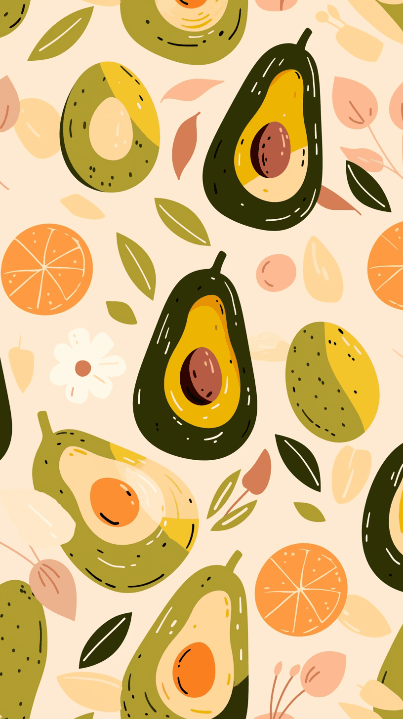 Avocado Squad original repeating artwork