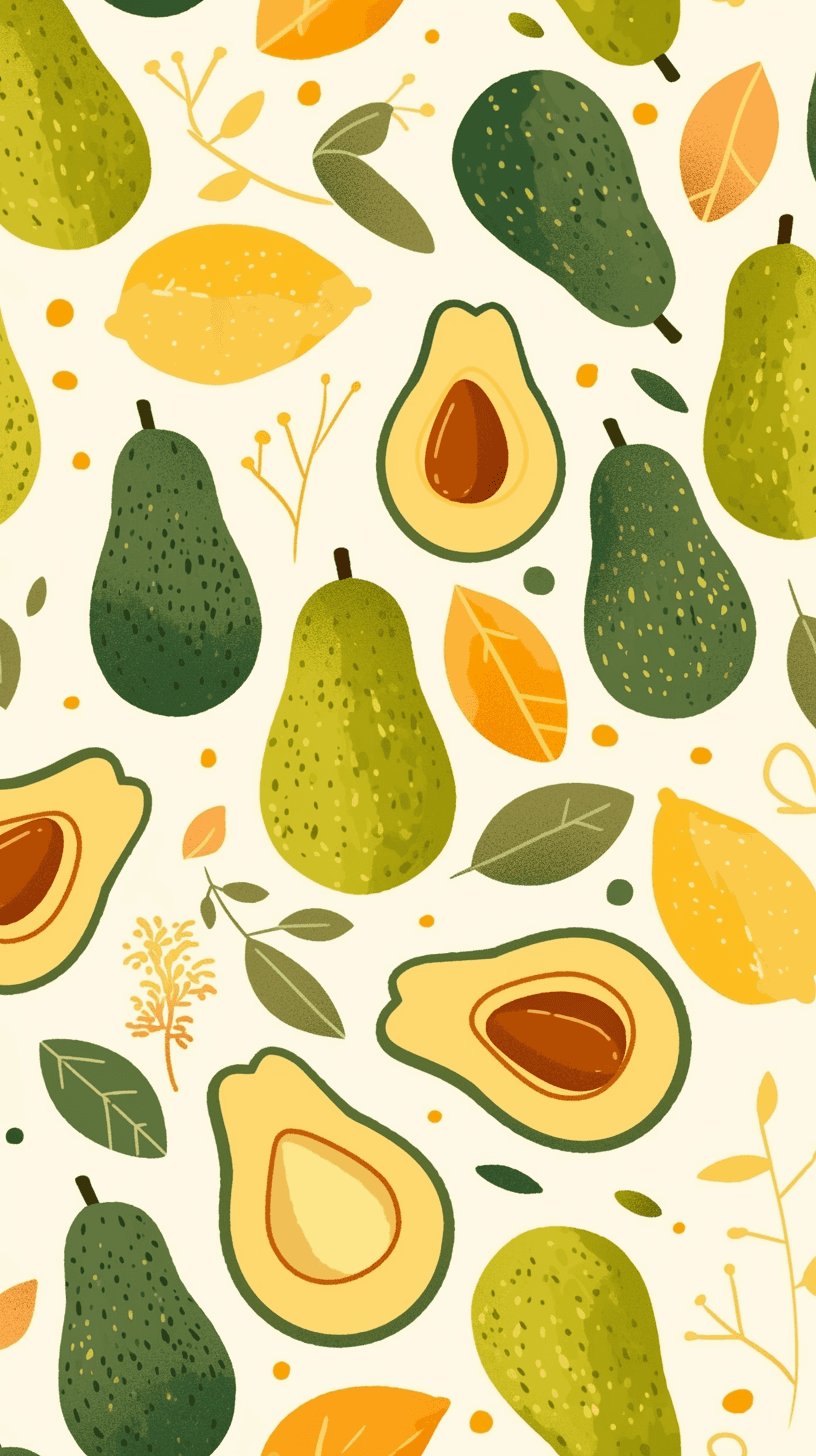 Avocado Slide original repeating artwork