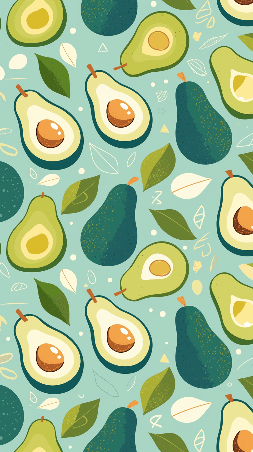 Avocado Snap original repeating artwork