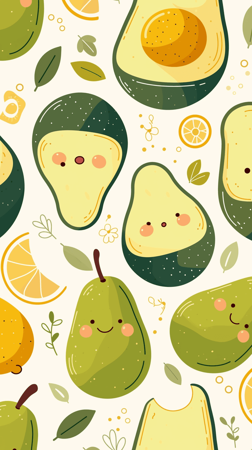 Avocado Burst original repeating artwork