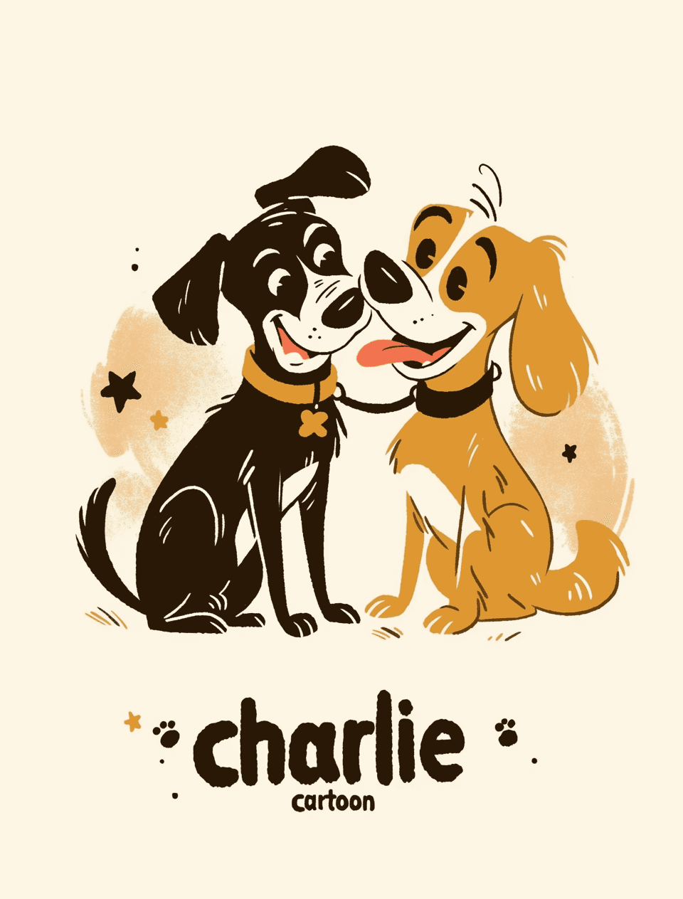 Retro Dog Collective original repeating artwork