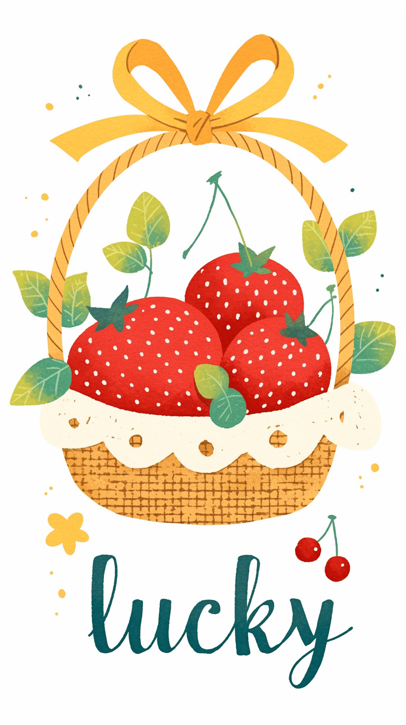 Strawberry Fair original repeating artwork
