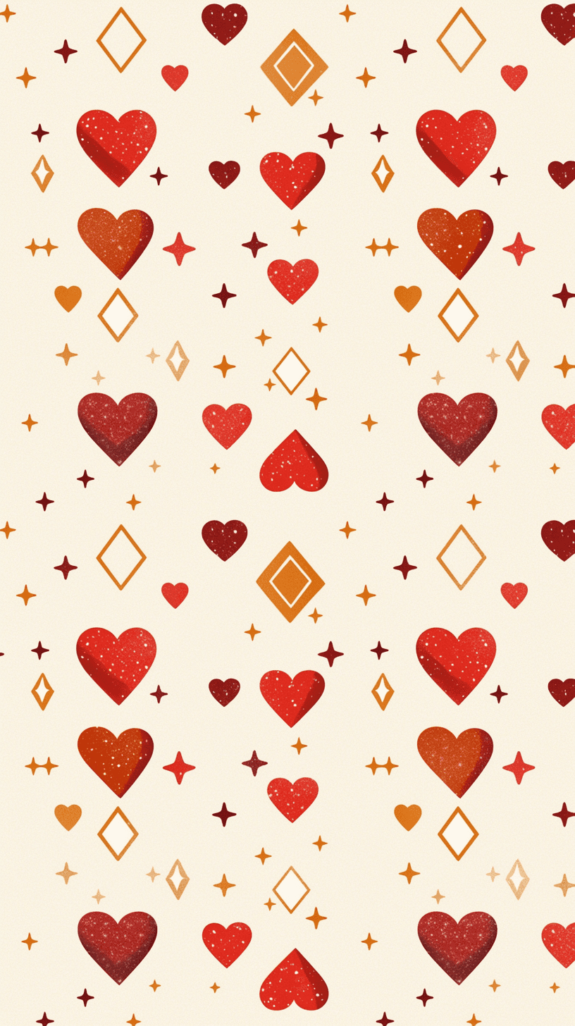 Retro Heart Party original repeating artwork