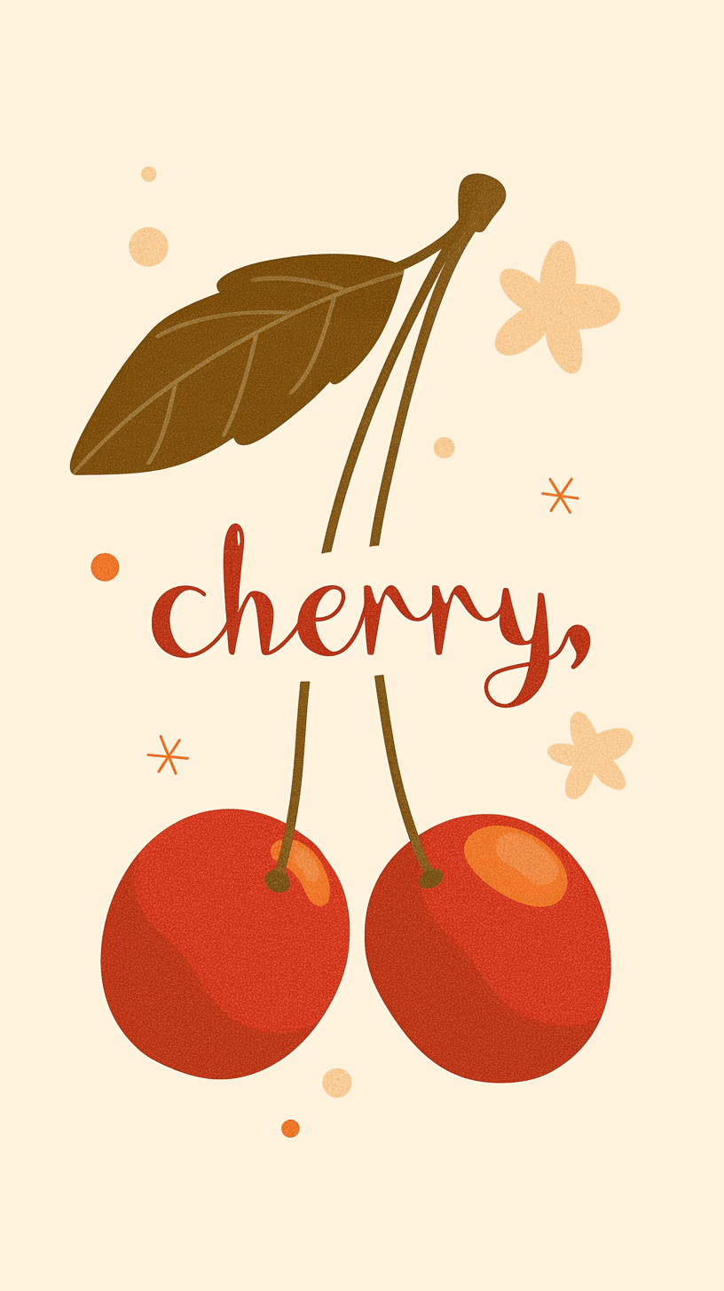 Retro Cherry Snap original repeating artwork