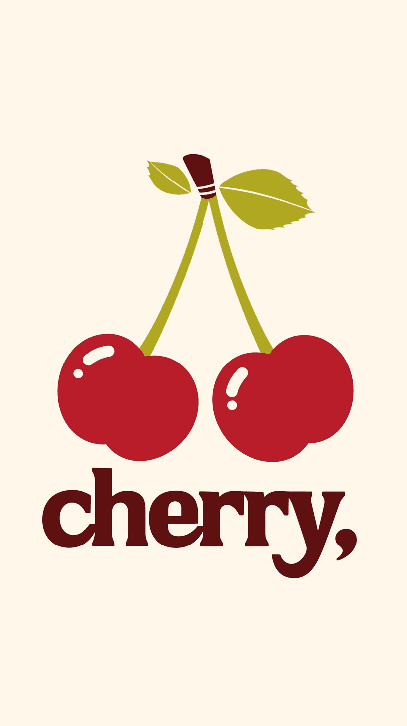 Retro Cherry Kick original repeating artwork