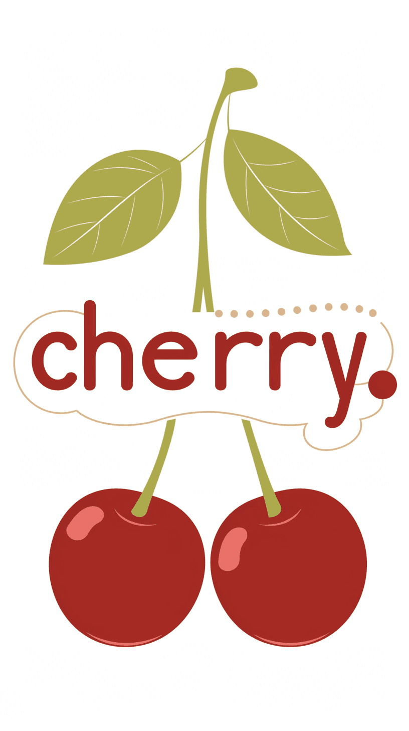 Retro Cherry Echo original repeating artwork