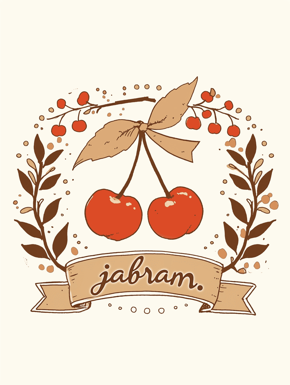 Retro Cherry Tune original repeating artwork