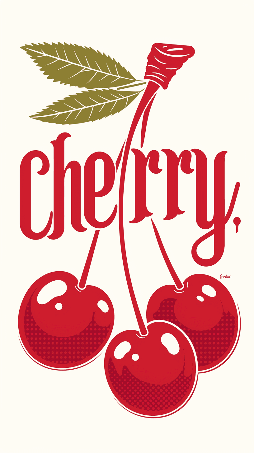 Retro Cherry Groove original repeating artwork
